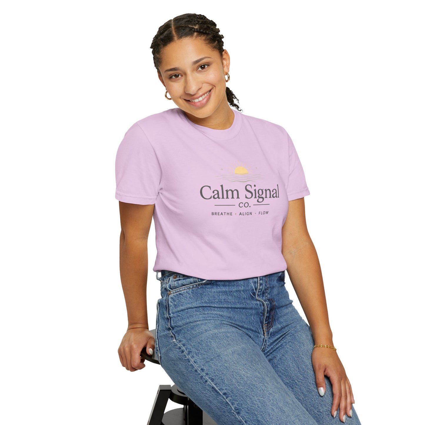 Calm Signal Co. T-Shirt — Minimal Sunrise Graphic Tee ("Calm Signal")