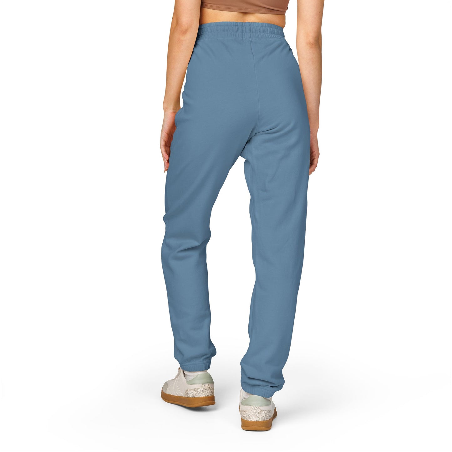 Embroidered 'C and S' Jogger Sweatpants — Garment-Dyed Fleece Casual Pants