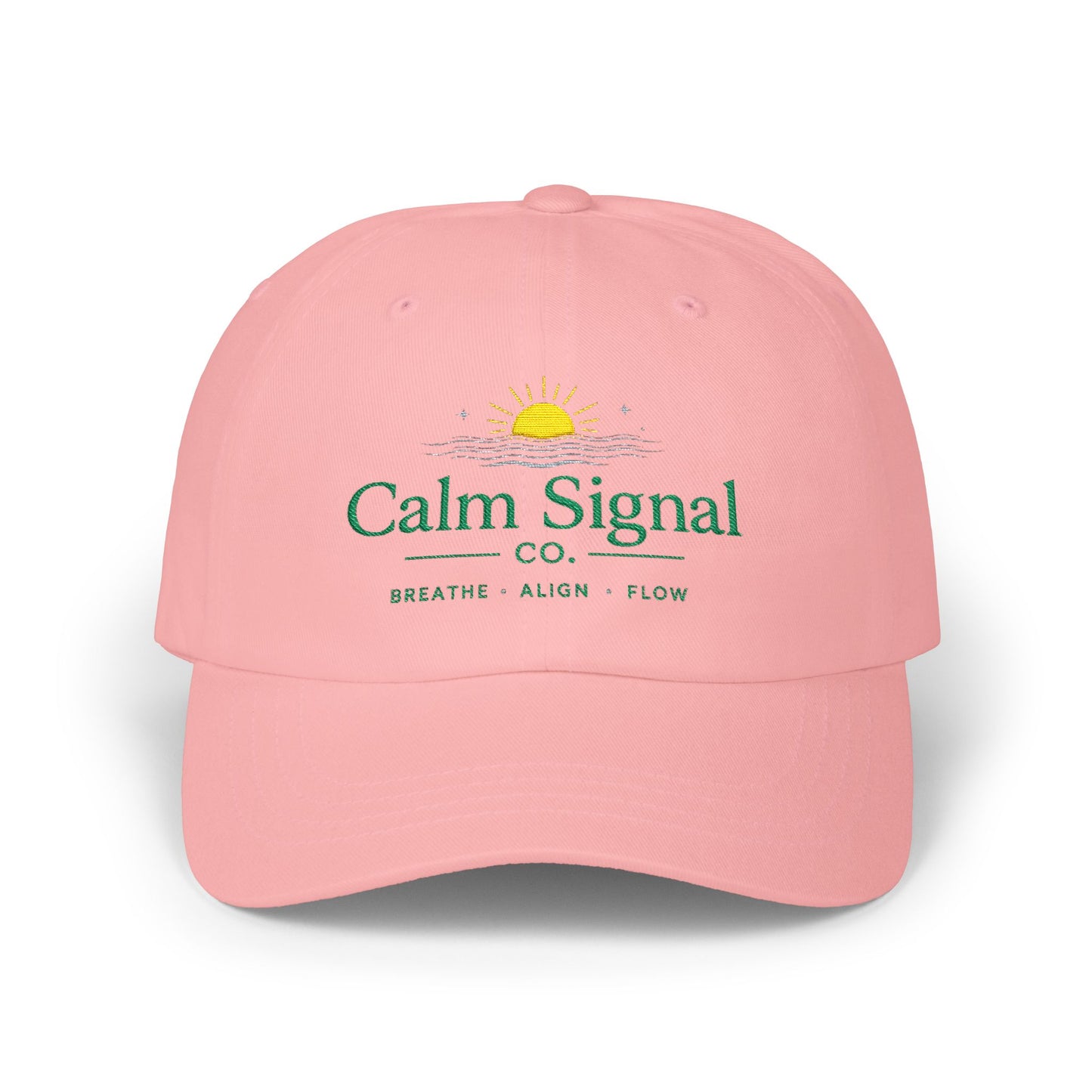 Dad Cap — Calm Signal Co. “Breathe • Align • Flow” Embroidered Relaxation Hat