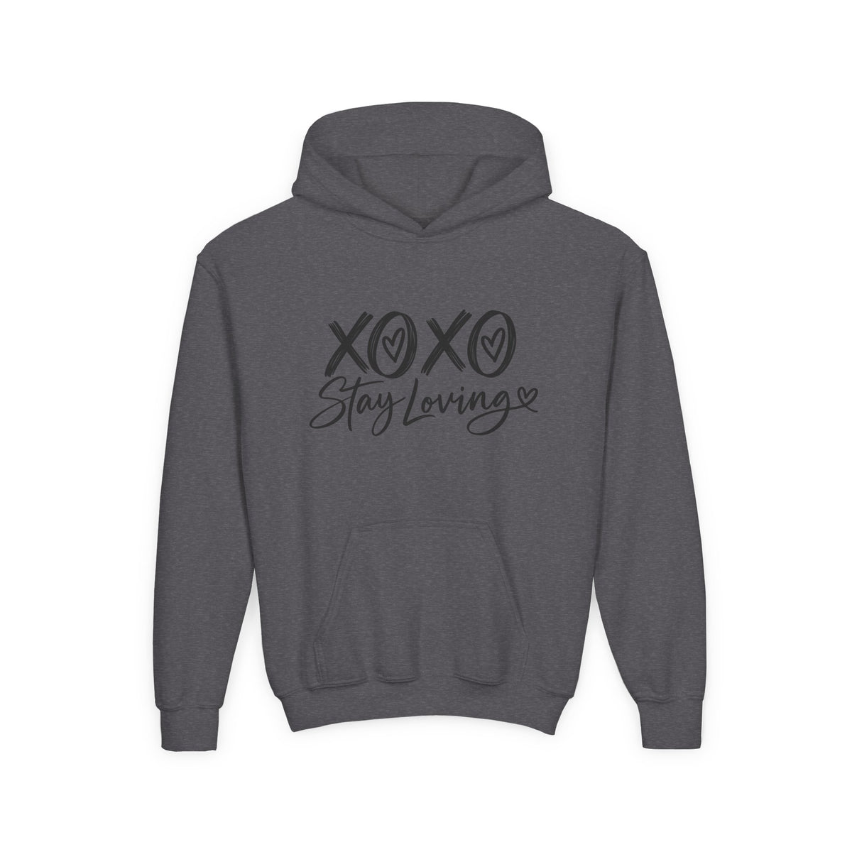 XOXO Stay Loving Youth Hoodie | Kids Graphic Pullover