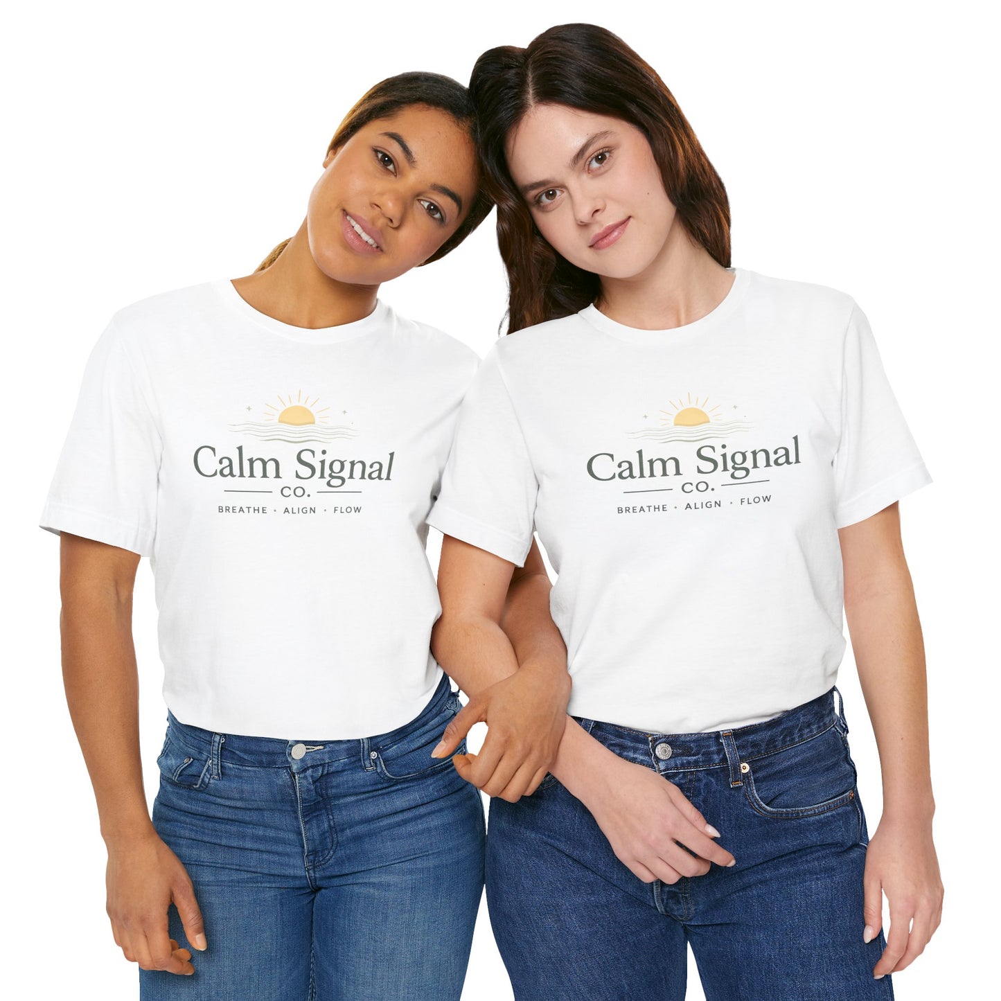 Calm Signal Tee — 'Calm Signal Co. • Breathe • Align • Flow' Minimal Wellness T-Shirt