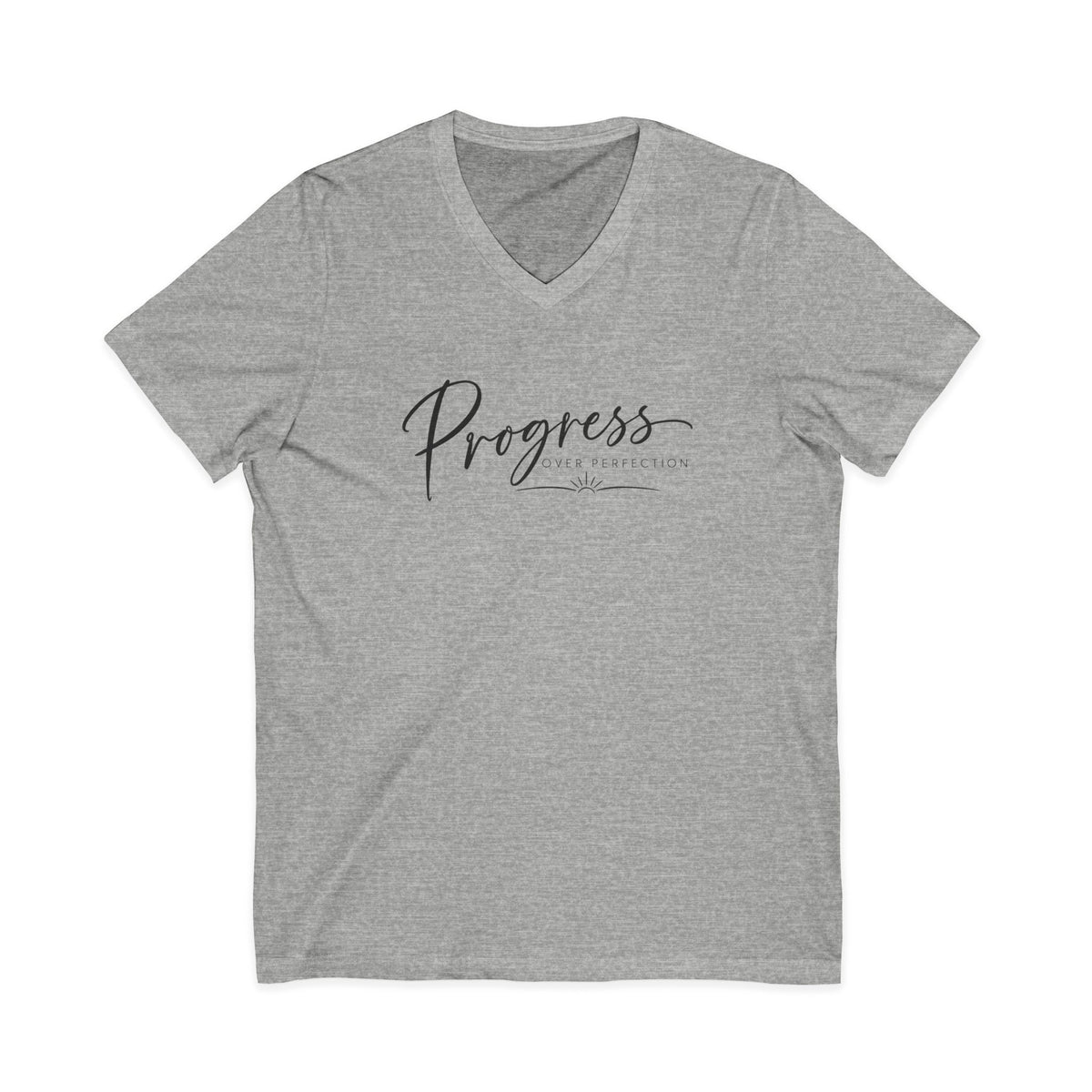 Progress Script V-Neck T-Shirt