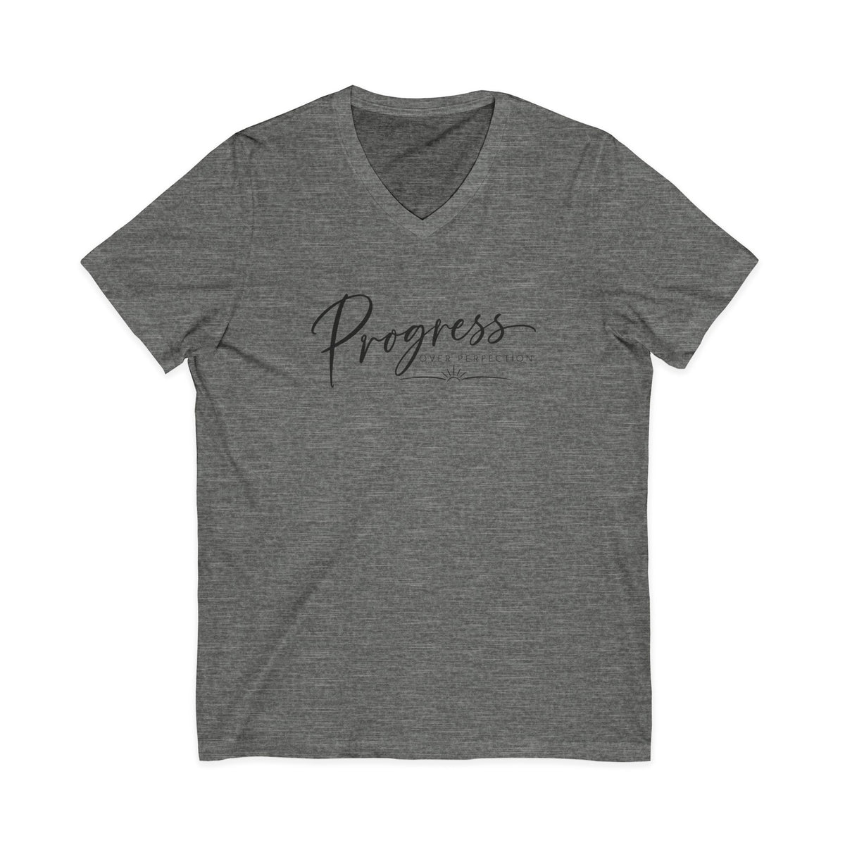 Progress Script V-Neck T-Shirt