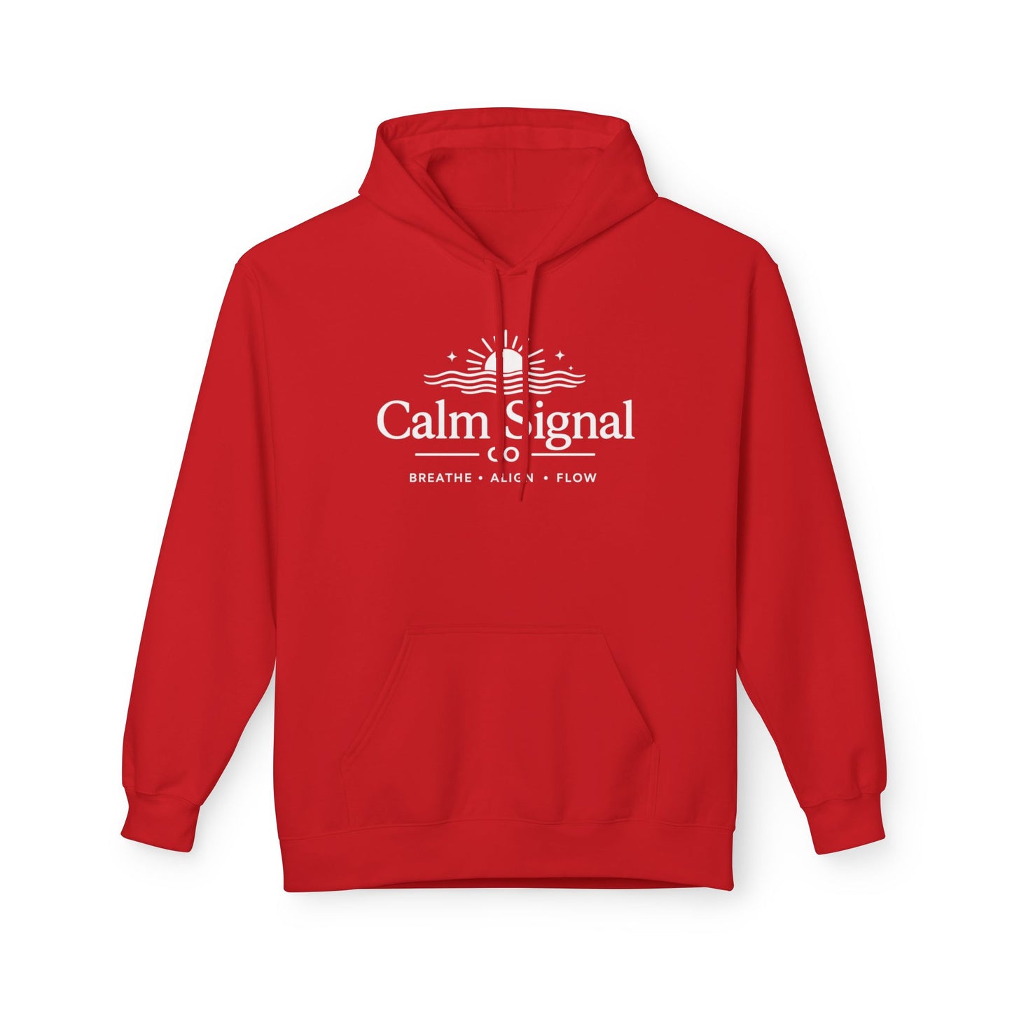 Calm Signal Hoodie – Breathe, Rise, Flow Meditation Pullover