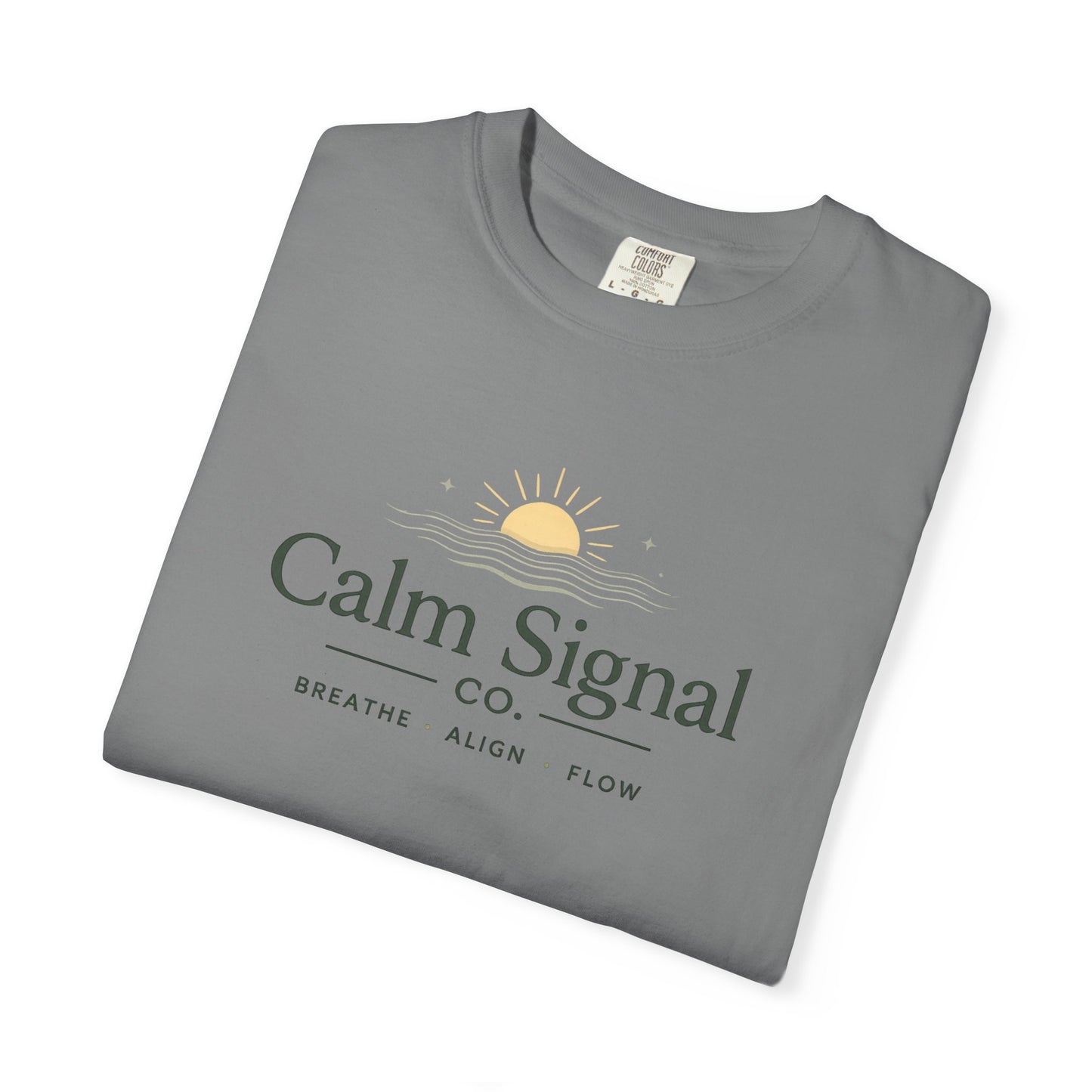 Calm Signal Co. T-Shirt — Minimal Sunrise Graphic Tee ("Calm Signal")