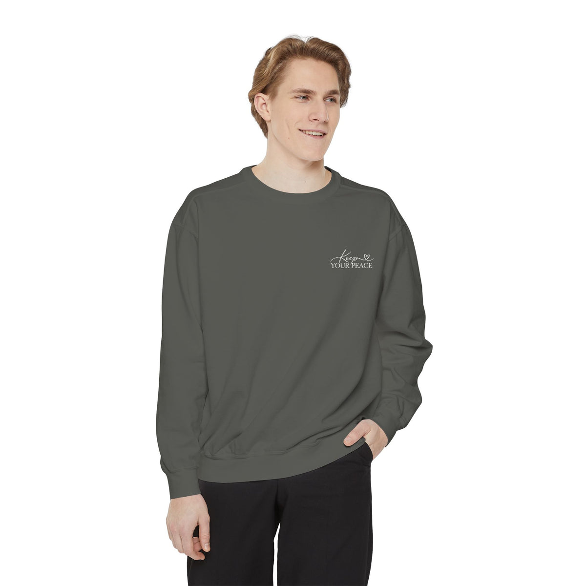 Keep Your Peace Embroidered Crewneck Sweatshirt