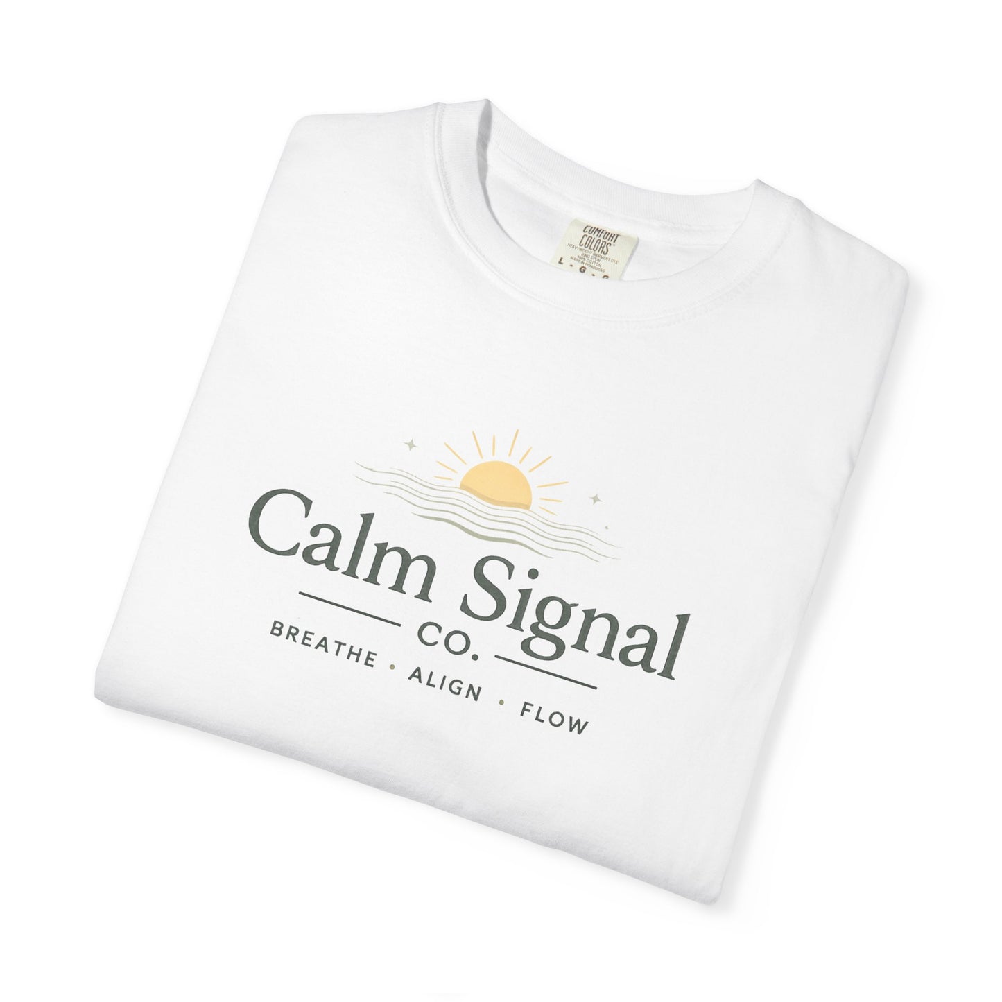 Calm Signal Co. T-Shirt — Minimal Sunrise Graphic Tee ("Calm Signal")