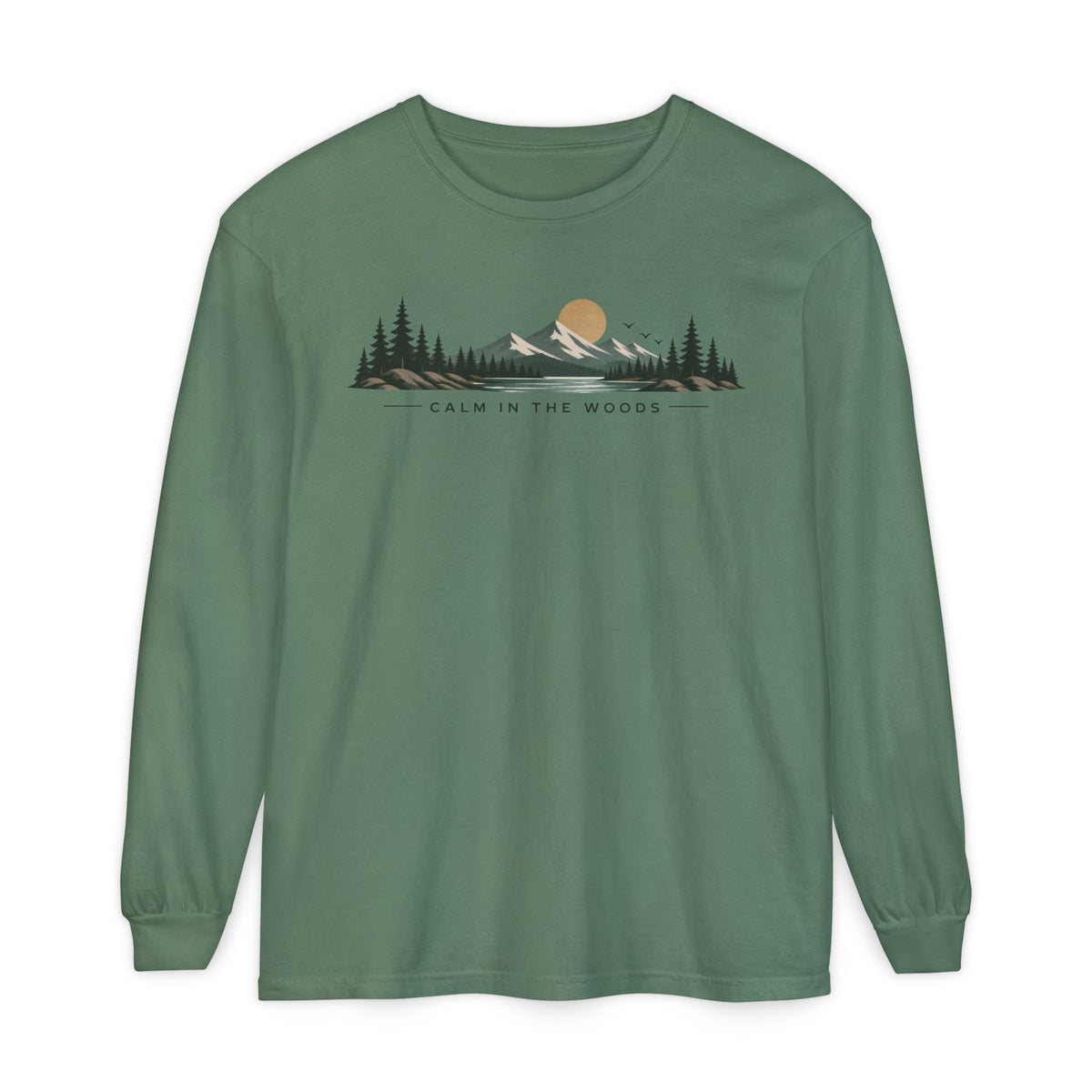 Calm in the Woods Garment-Dyed Long Sleeve Tee