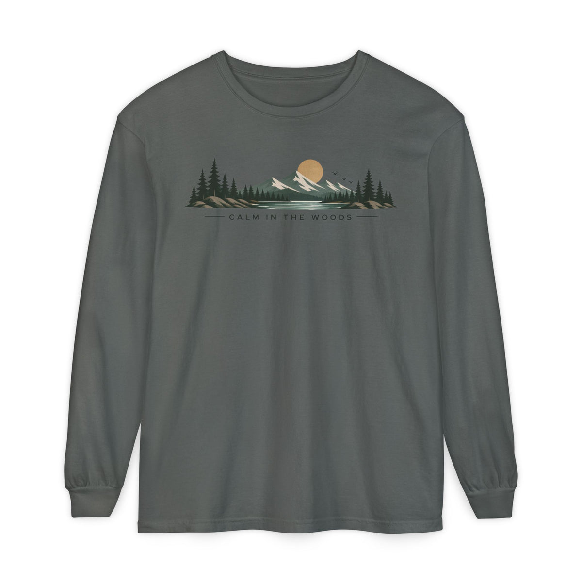 Calm in the Woods Garment-Dyed Long Sleeve Tee
