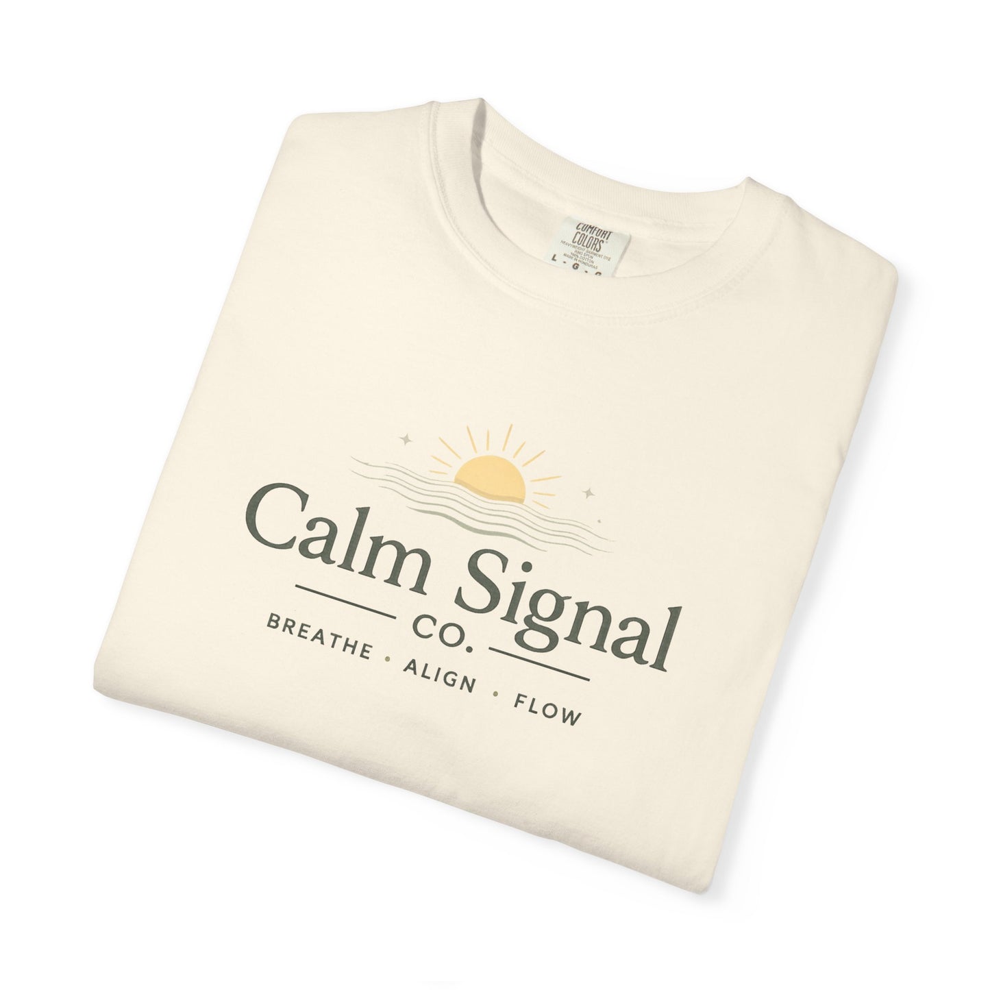 Calm Signal Co. T-Shirt — Minimal Sunrise Graphic Tee ("Calm Signal")