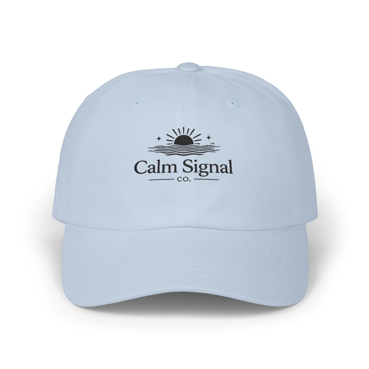 Calm Signal Dad Cap – Vintage Sunrise Embroidered Baseball Hat
