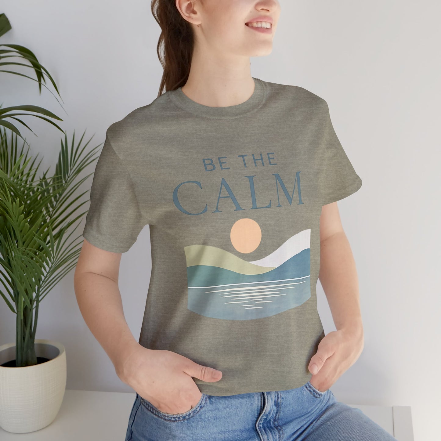Be The Calm tee | Sunrise Wave Graphic T-Shirt