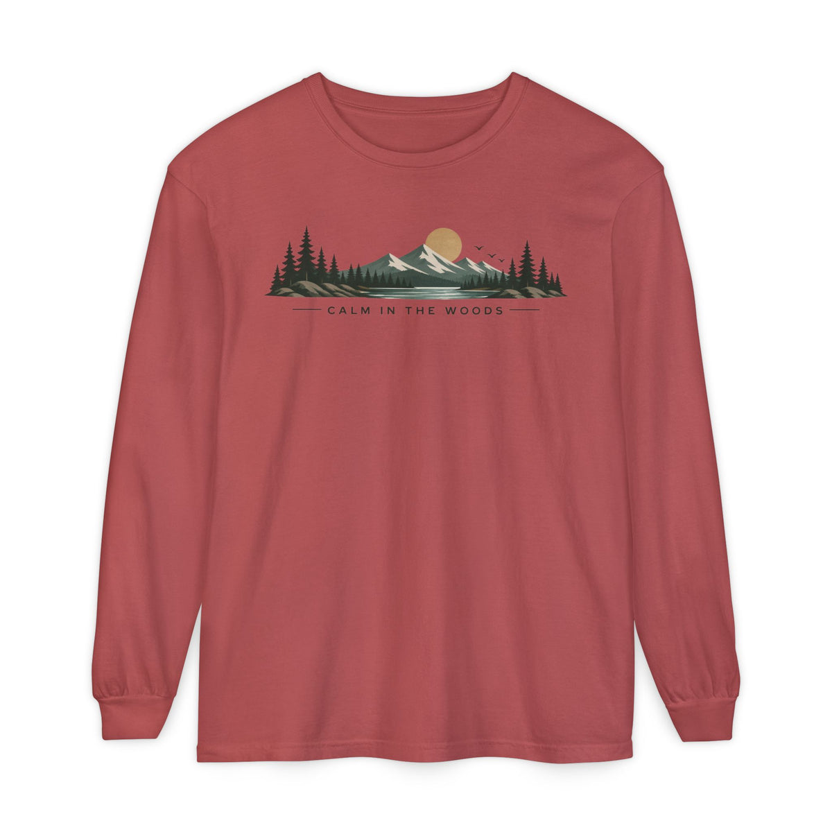 Calm in the Woods Garment-Dyed Long Sleeve Tee