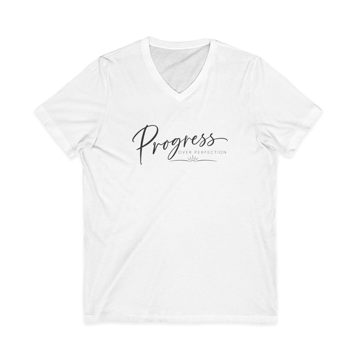 Progress Script V-Neck T-Shirt