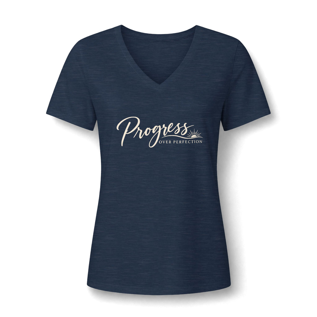 Progress Over Perfection Women’s V-Neck Graphic Tee
