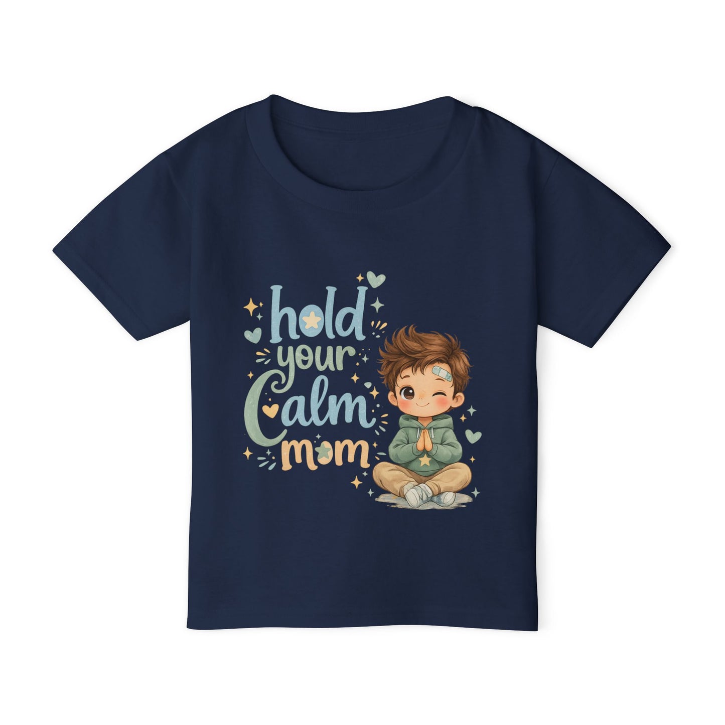 Toddler T-Shirt “Hold Your Calm Mom” Cute Kid Meditation Graphic