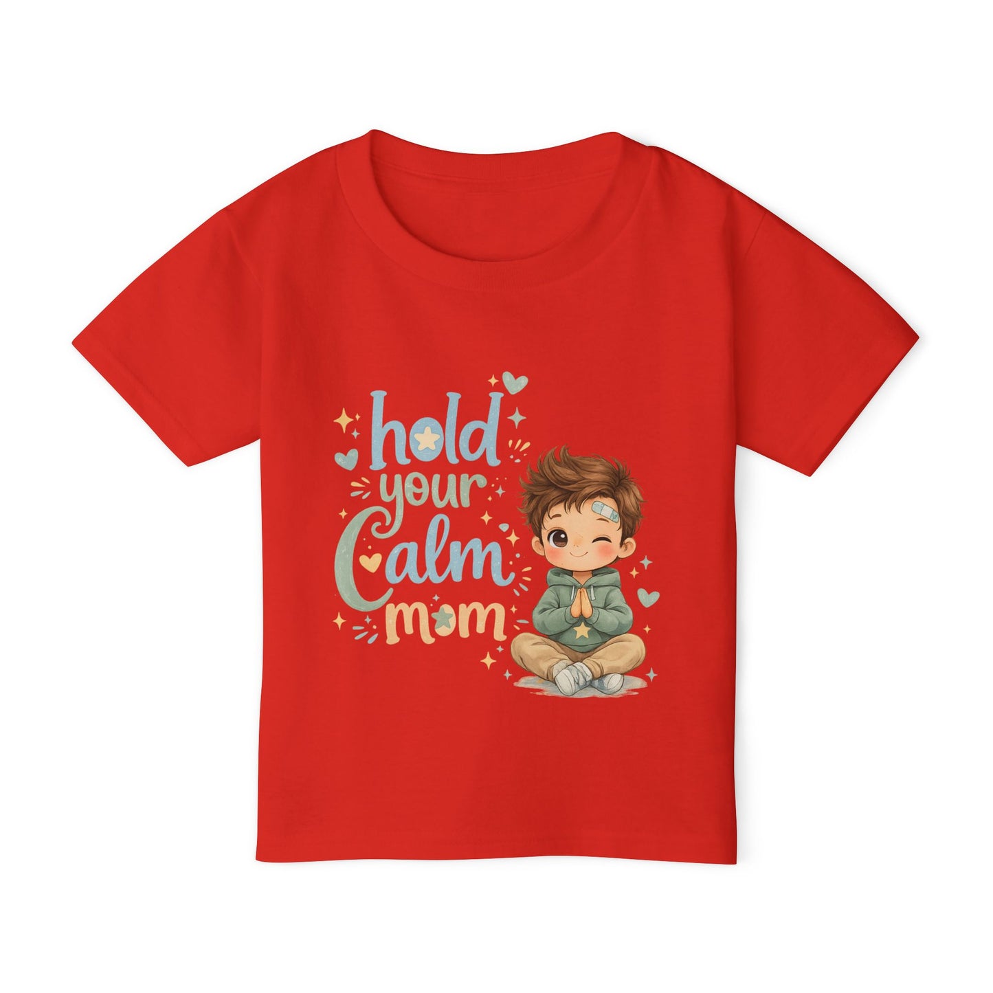 Toddler T-Shirt “Hold Your Calm Mom” Cute Kid Meditation Graphic
