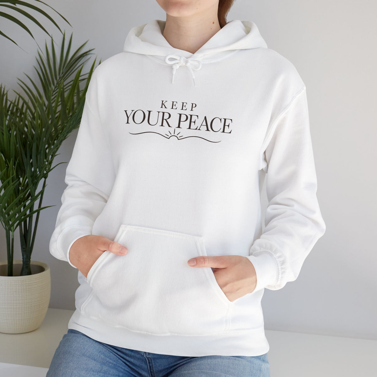 Keep Your Peace Hoodie — Minimalist Unisex Pullover
