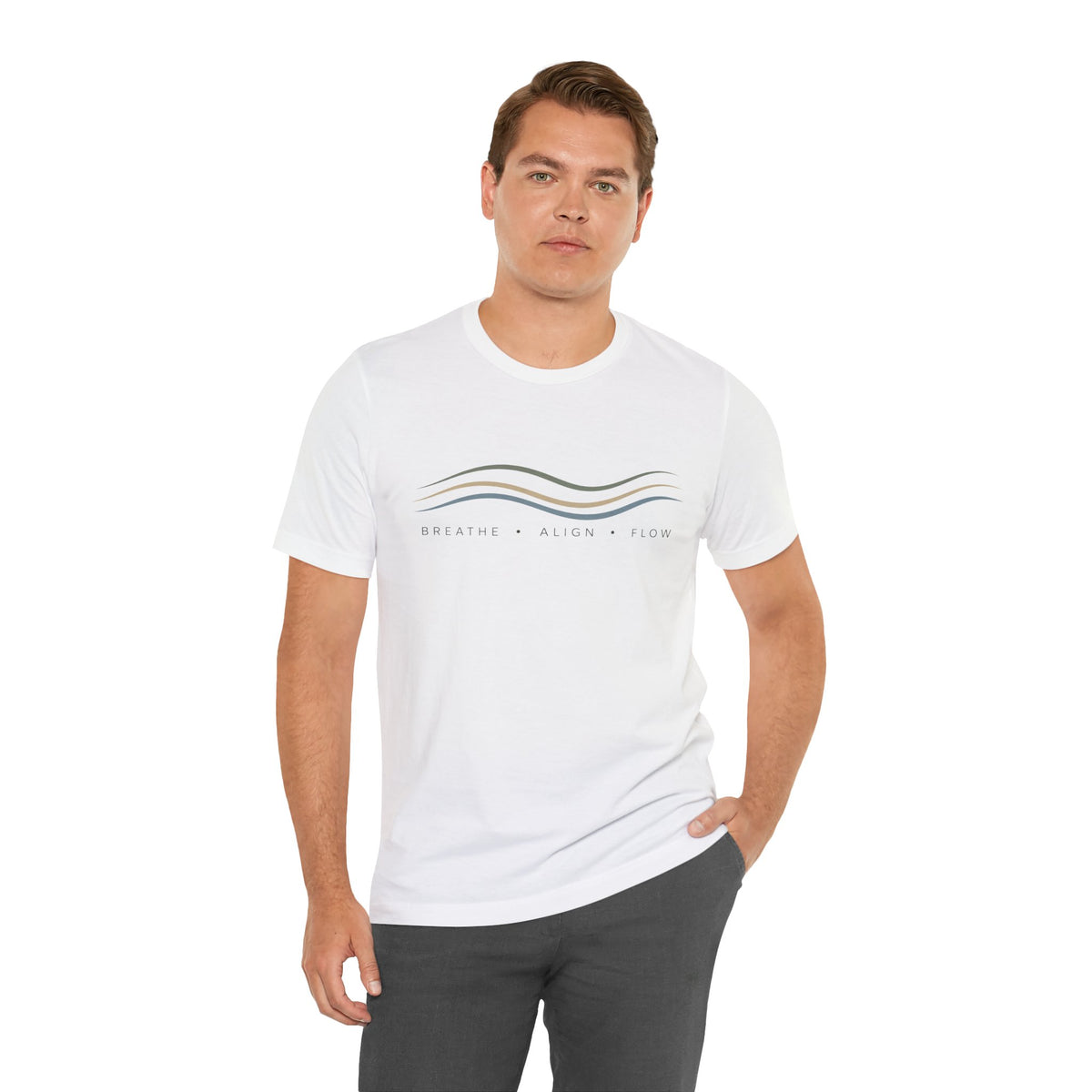 Breathe Align Flow Mindful Graphic T-Shirt
