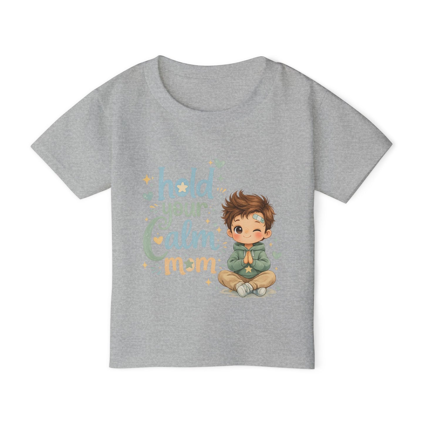 Toddler T-Shirt “Hold Your Calm Mom” Cute Kid Meditation Graphic