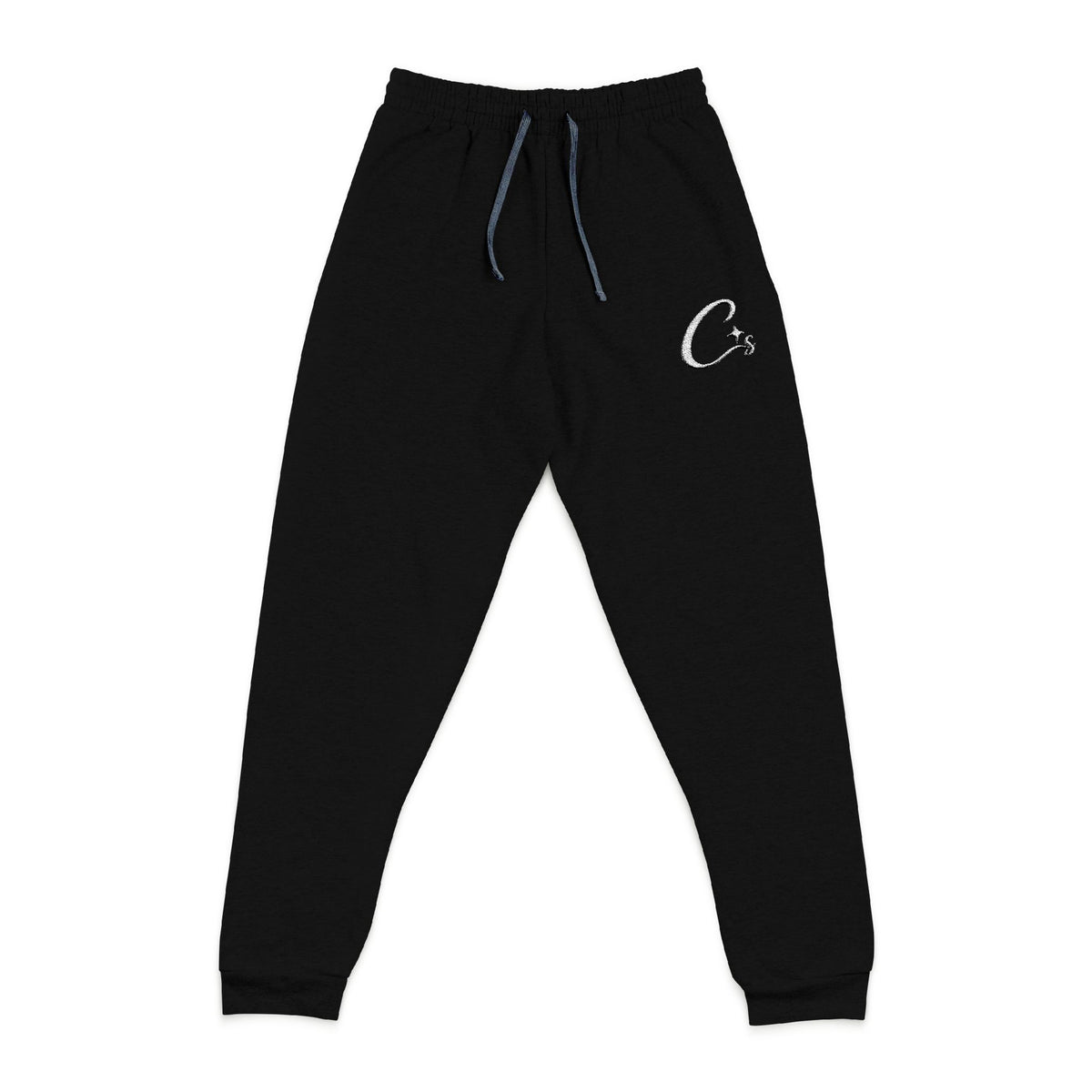 Embroidered Crescent Joggers — Cozy Fleece Sweatpants