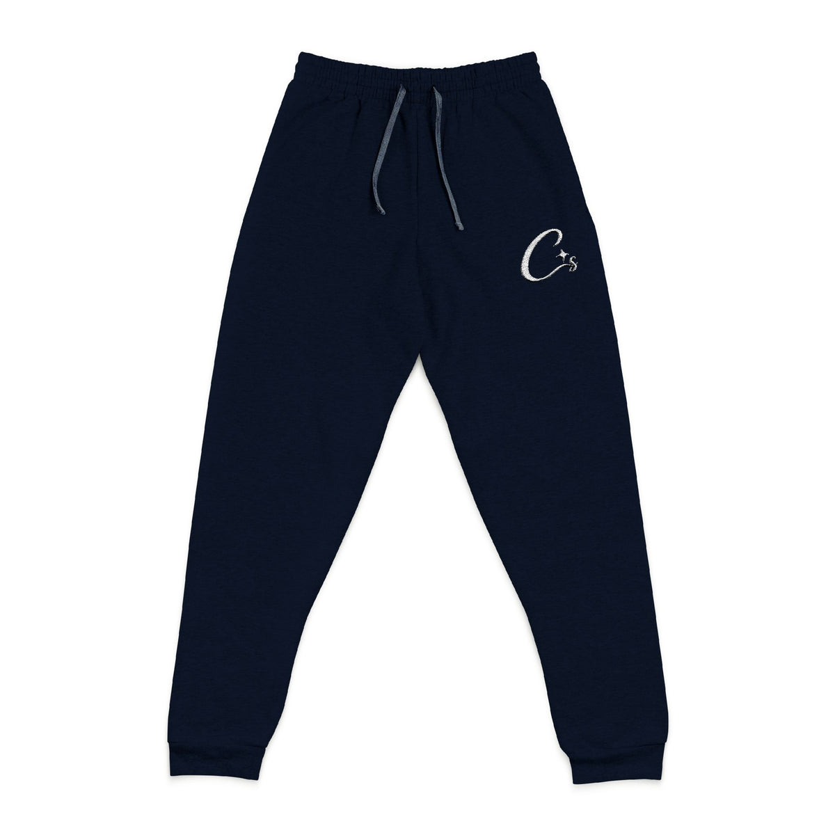 Embroidered Crescent Joggers — Cozy Fleece Sweatpants