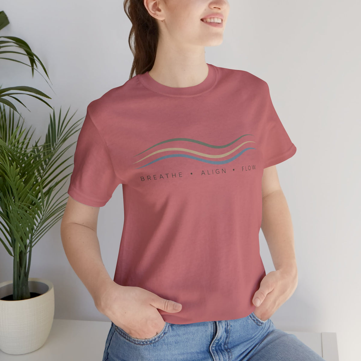 Breathe Align Flow Mindful Graphic T-Shirt