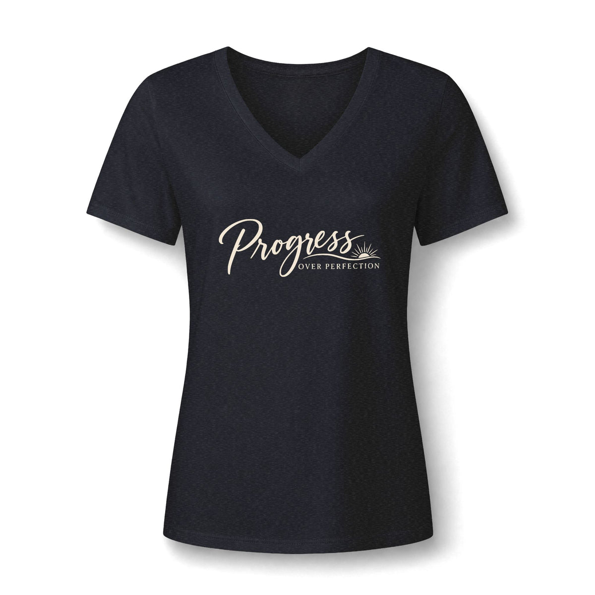 Progress Over Perfection Women’s V-Neck Graphic Tee