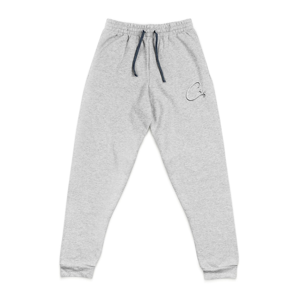 Embroidered Crescent Joggers — Cozy Fleece Sweatpants