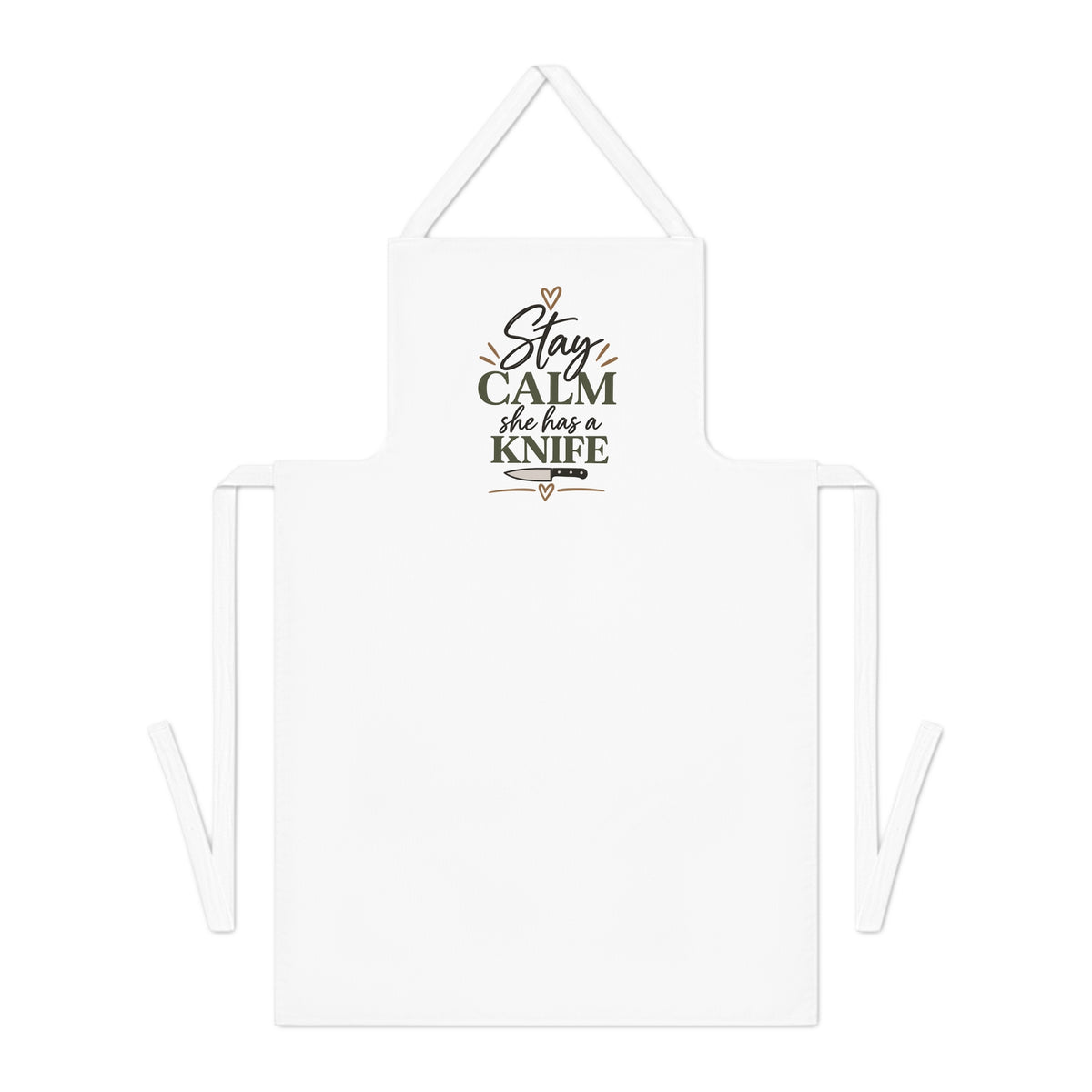 Stay Calm She Has a Knife Apron | Funny Kitchen Gift