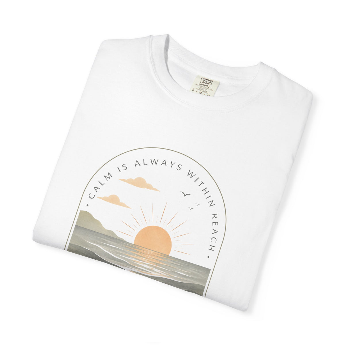 Sunset Calm Tee — Garment-Dyed Seaside T-Shirt