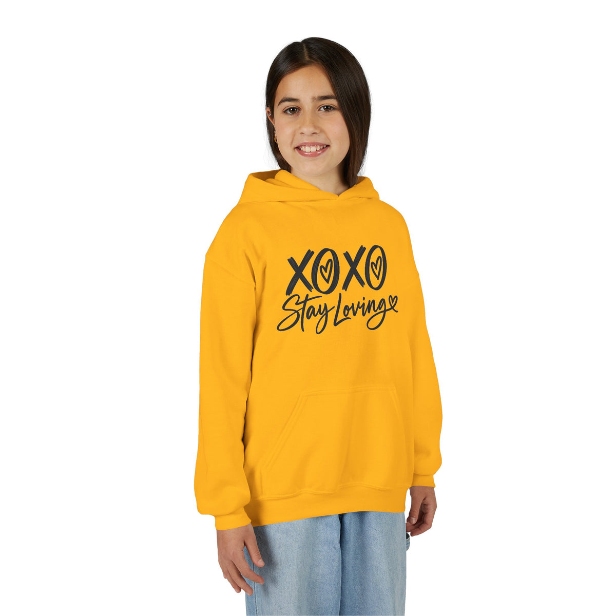 XOXO Stay Loving Youth Hoodie | Kids Graphic Pullover