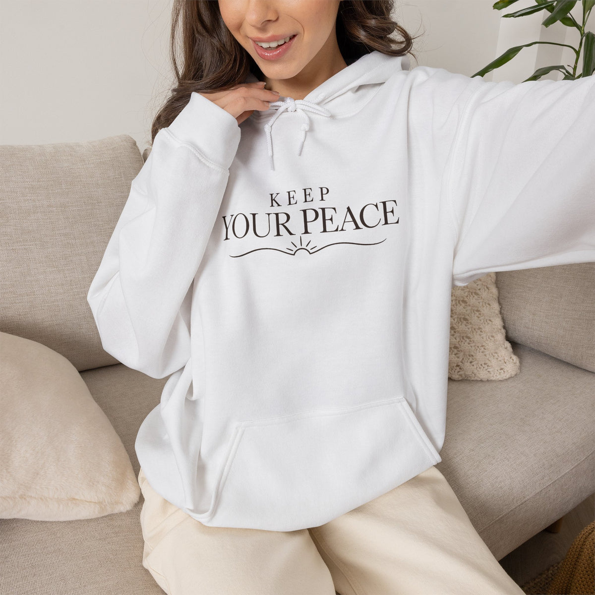 Keep Your Peace Hoodie — Minimalist Unisex Pullover