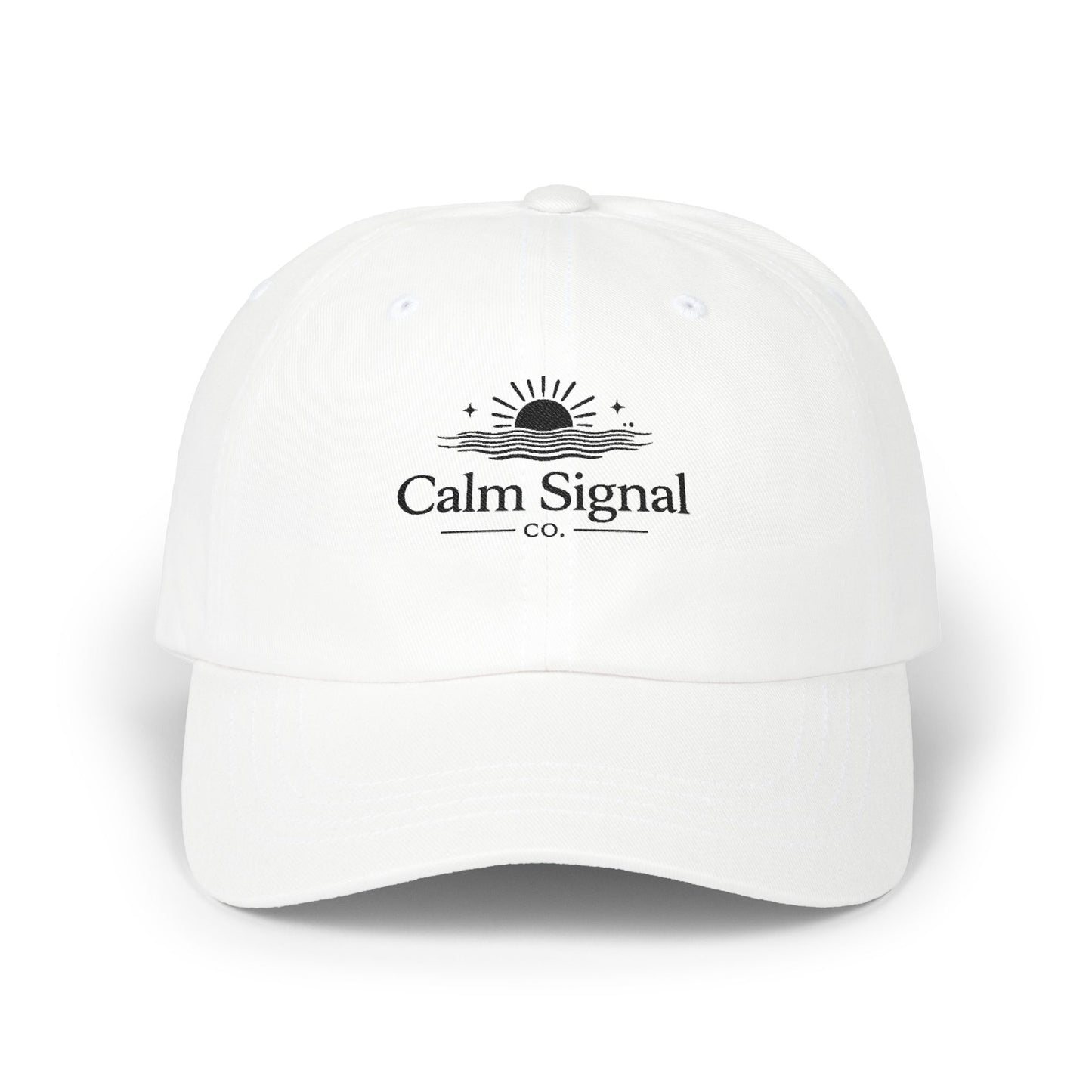 Calm Signal Dad Cap – Vintage Sunrise Embroidered Baseball Hat