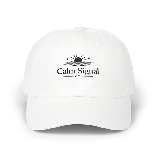 Calm Signal Dad Cap – Vintage Sunrise Embroidered Baseball Hat