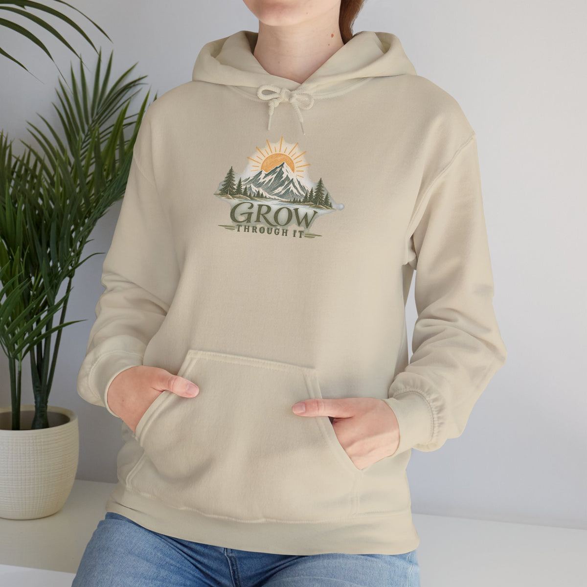Grow Through It Sunrise Mountain Hoodie