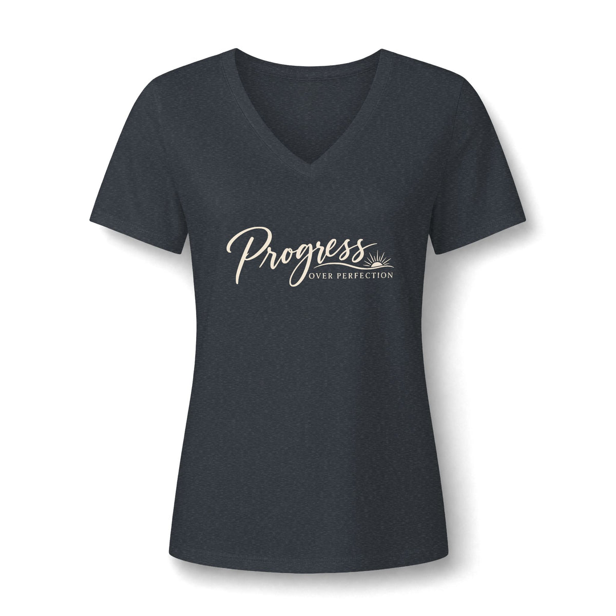 Progress Over Perfection Women’s V-Neck Graphic Tee