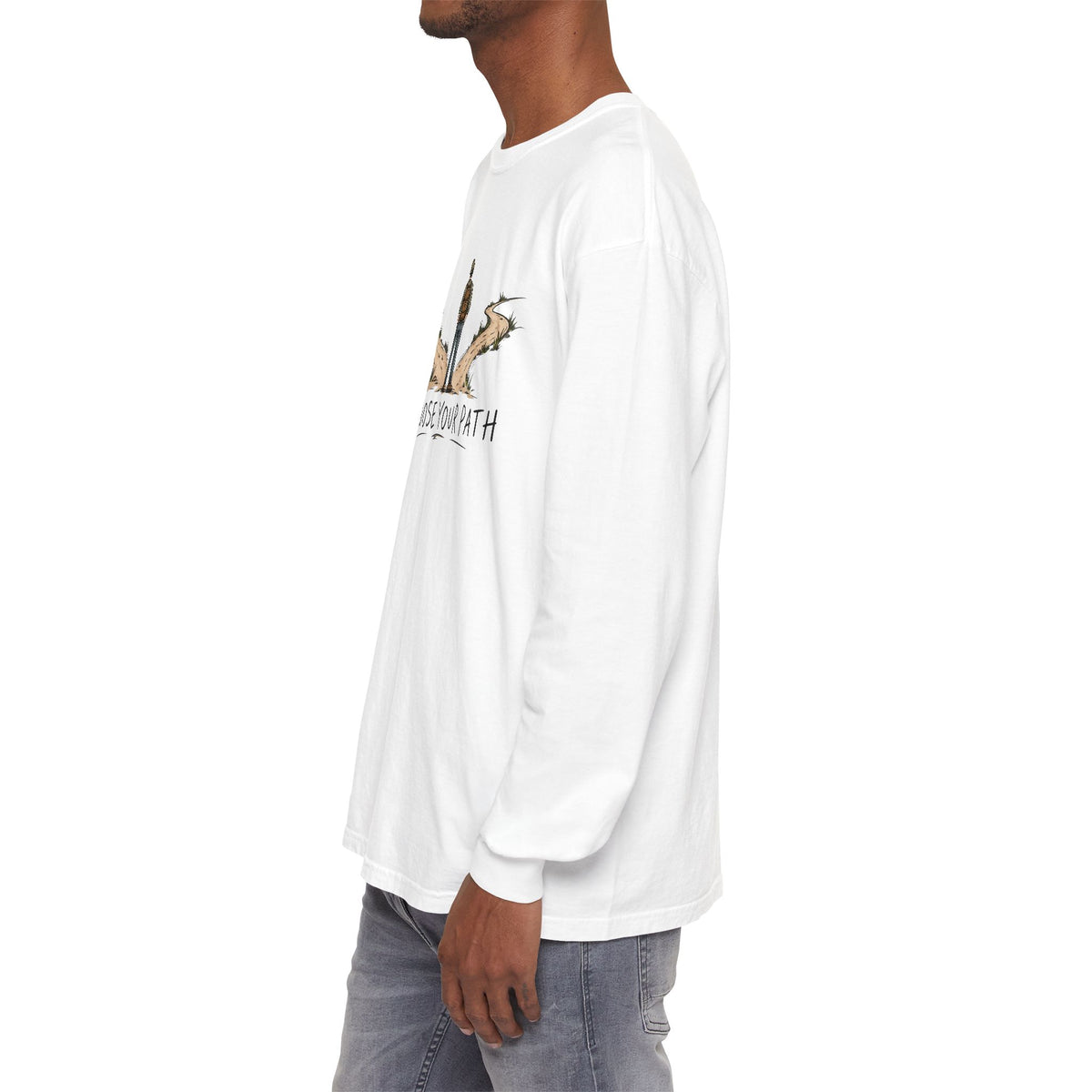 Choose Your Path Garment-Dyed Long Sleeve T-Shirt