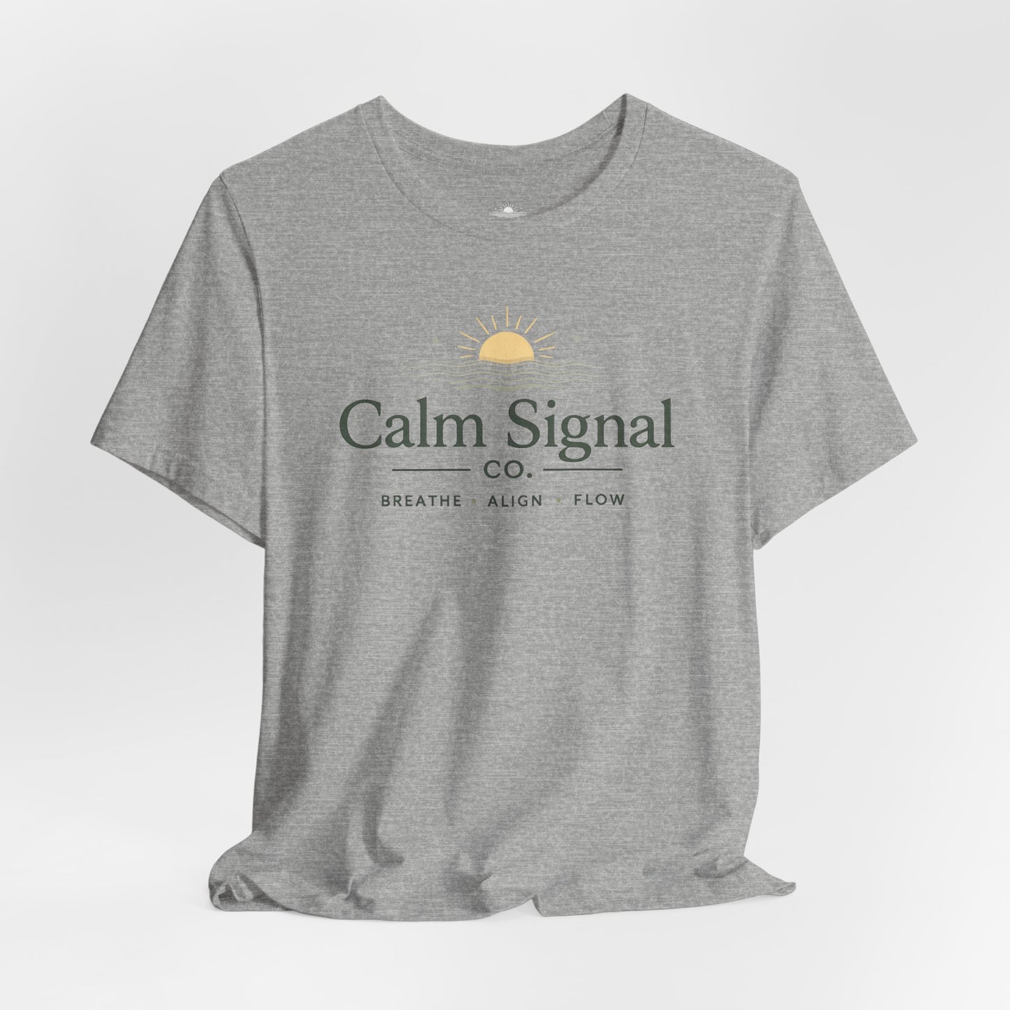 Calm Signal Tee — 'Calm Signal Co. • Breathe • Align • Flow' Minimal Wellness T-Shirt