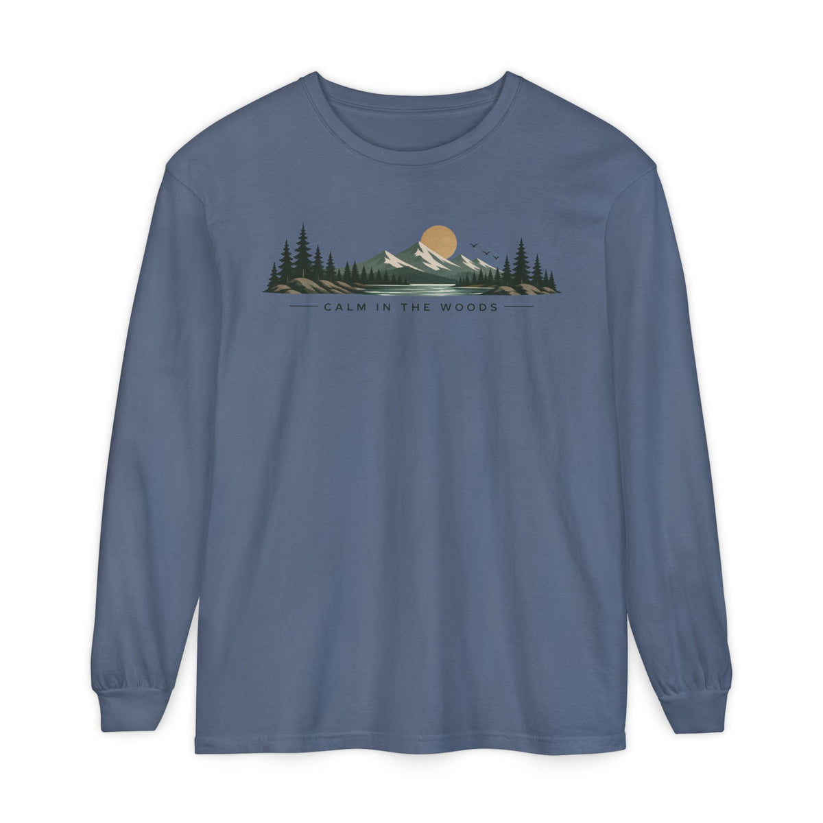Calm in the Woods Garment-Dyed Long Sleeve Tee