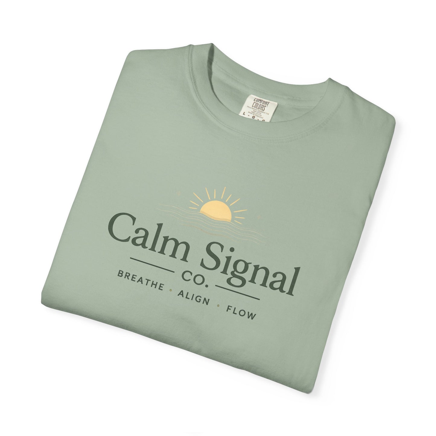 Calm Signal Co. T-Shirt — Minimal Sunrise Graphic Tee ("Calm Signal")