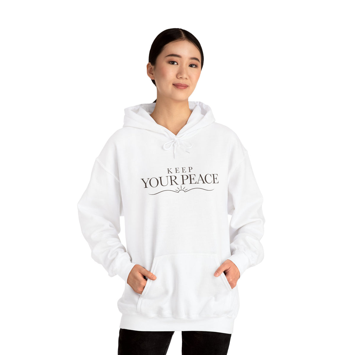 Keep Your Peace Hoodie — Minimalist Unisex Pullover