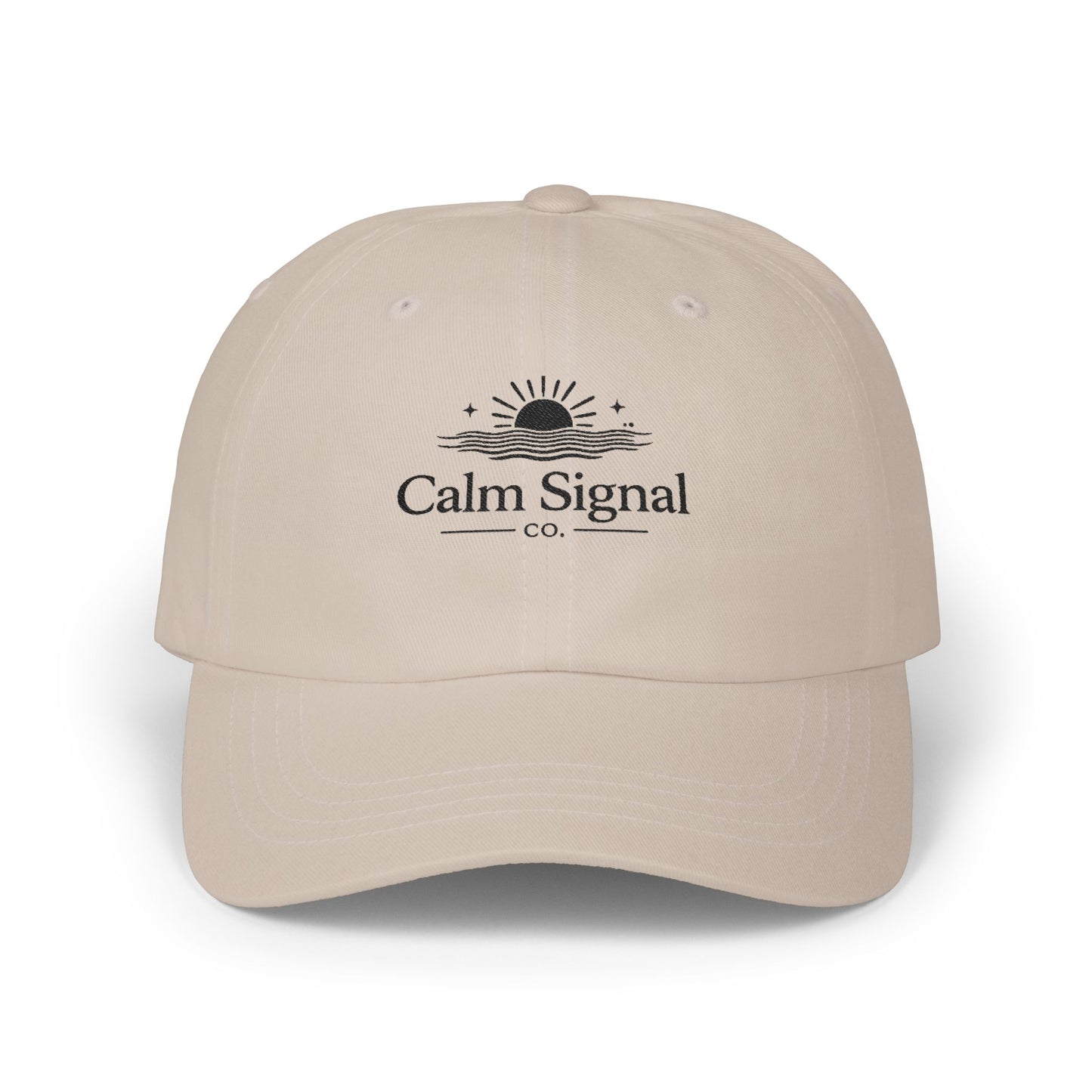 Calm Signal Dad Cap – Vintage Sunrise Embroidered Baseball Hat