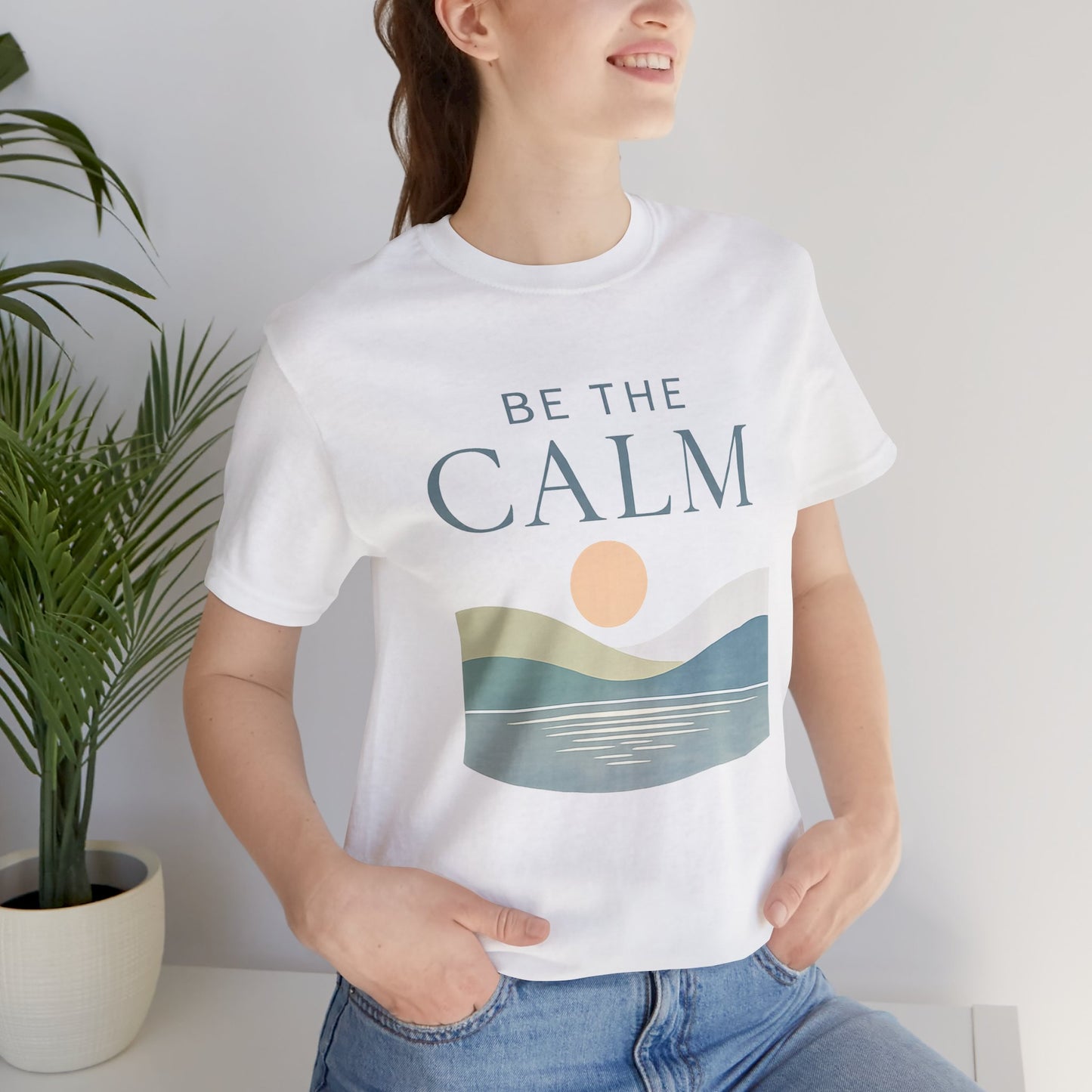 Be The Calm tee | Sunrise Wave Graphic T-Shirt