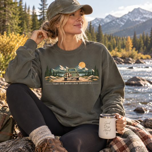 Vintage Truck Garment-Dyed Sweatshirt
