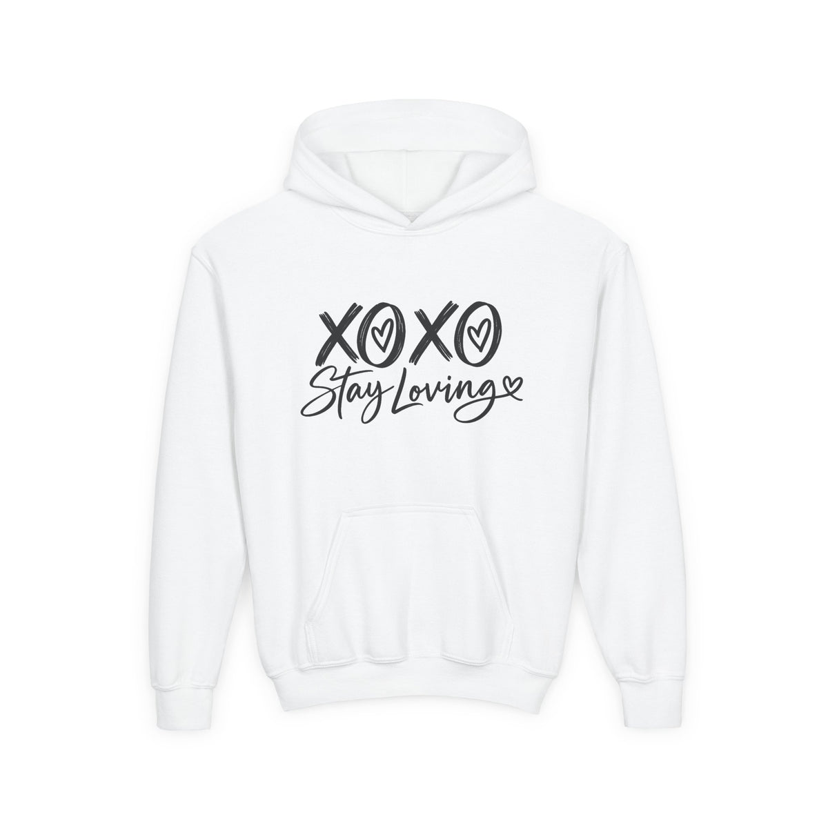 XOXO Stay Loving Youth Hoodie | Kids Graphic Pullover