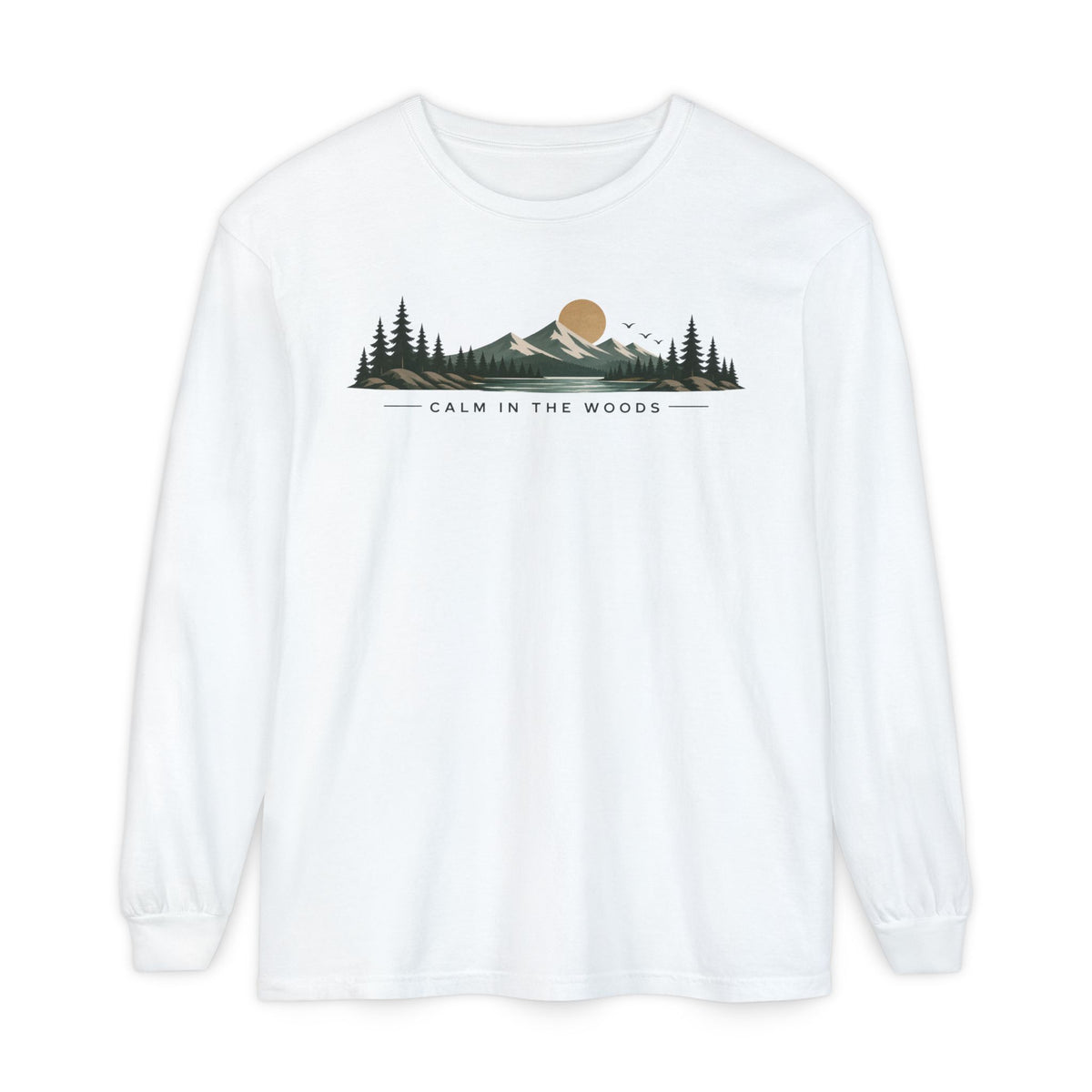 Calm in the Woods Garment-Dyed Long Sleeve Tee
