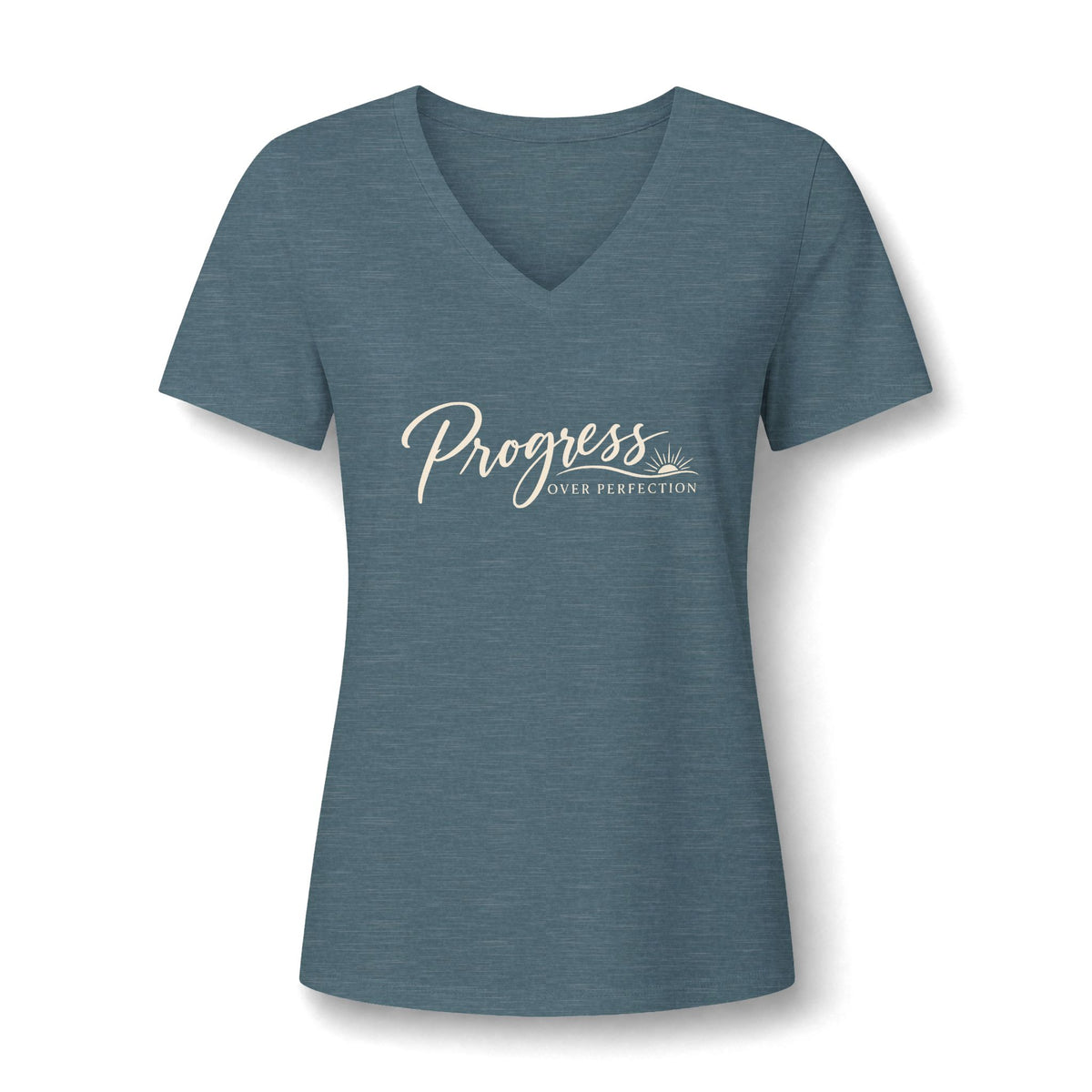 Progress Over Perfection Women’s V-Neck Graphic Tee