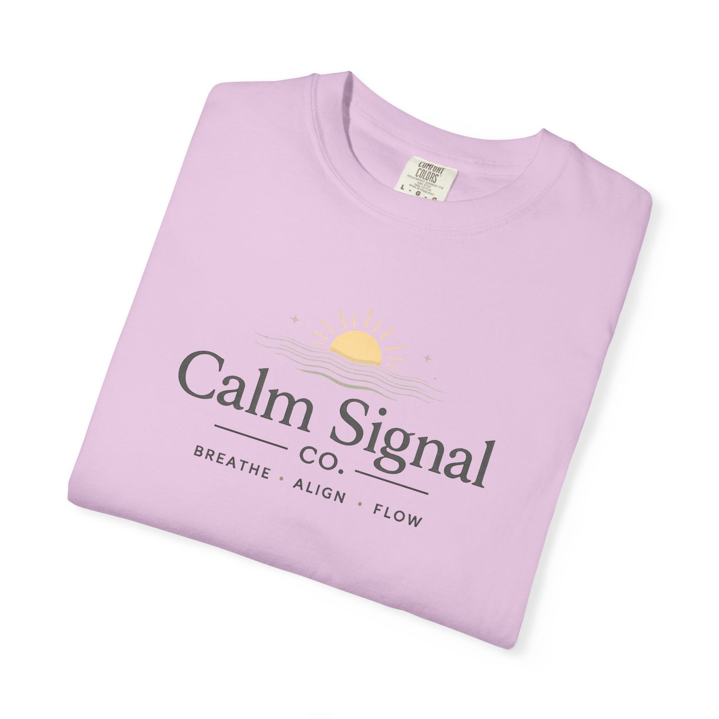 Calm Signal Co. T-Shirt — Minimal Sunrise Graphic Tee ("Calm Signal")