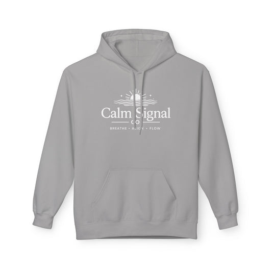 Calm Signal Hoodie – Breathe, Rise, Flow Meditation Pullover